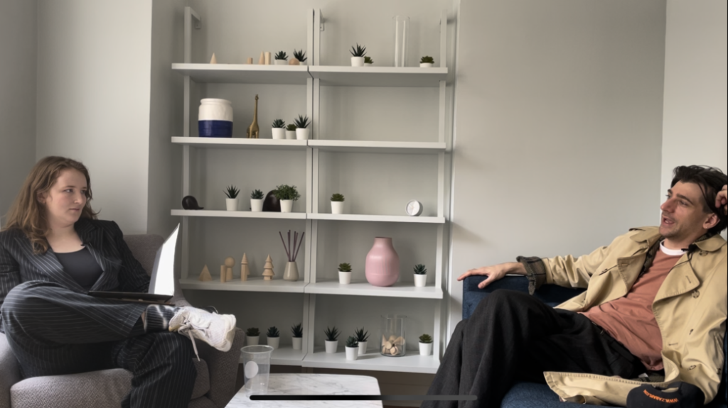 Lilly conducting an interview